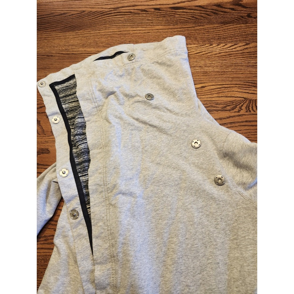 Lululemon Savasana Wrap Jacket Womens Size 2 Gray Asymmetrical Snap Cardigan - Picture 5 of 11